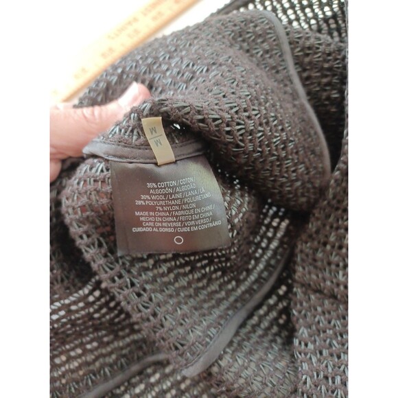 Elie Tahari open weave wide cowlneck top blouse M sheer mesh minimalist Lagenloo - Picture 7 of 10